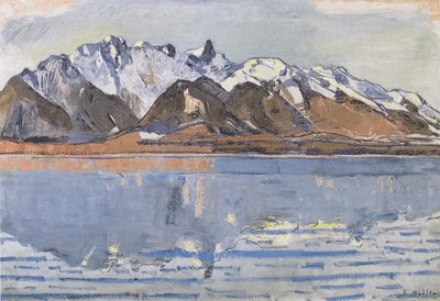 Lac de Thoune avec la chaîne du Stockhorn - Ferdinand Hodler